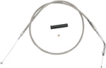Drag Specialties Stainless Braided Throttle Cable For Harley Davidson FLHR 1340 1994-1995 91.5 cm (36") - Silver Unfinished