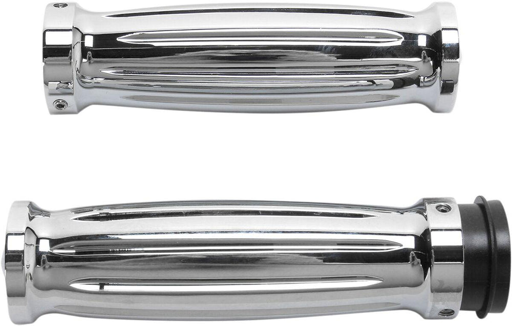 Accutronix Custom Grips For Harley Davidson FLDE 1750 2018-2020 Diamond Throttle-By-Wire - Chrome