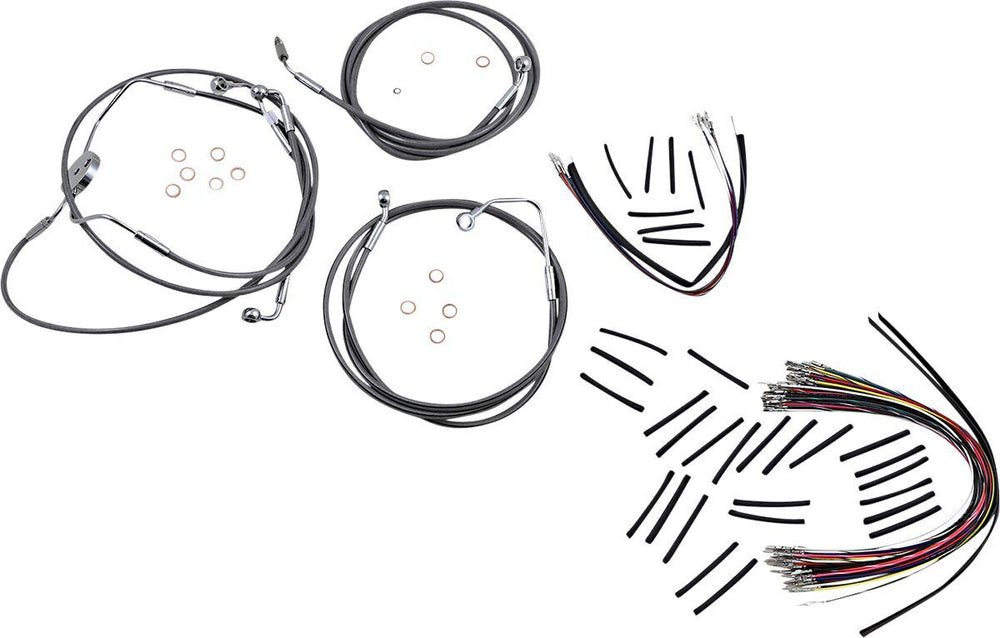 Magnum Shielding XR Handlebar Cable Install Kit For Harley Davidson FLTRSE3 1800 2009 38 - 43cm (15" - 17") - Chrome Clear-Coated