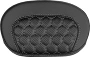 Saddlemen Mini Contour Cruiser Motorcycle Seat Sissy Bar Pad 16,5 cm (6-1/2") x 26,5 cm (10-1/2") - Honeycomb Black/Silver