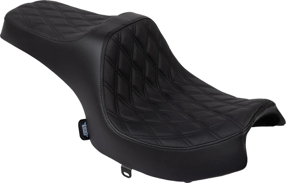 Drag Specialties Predator III Double Diamond Seat For Indian Challenger 108 ABS 2020-2025 - Black
