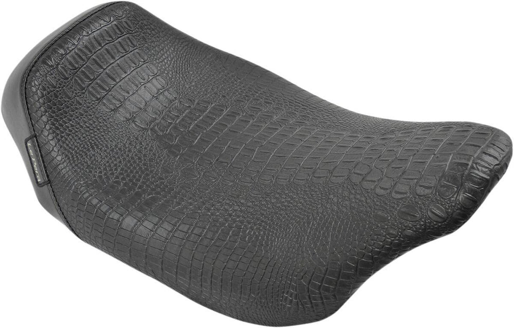 LE Pera Bare Bones Solo Seat For Harley Davidson FLHR 1584 2008-2011 Croc - Black