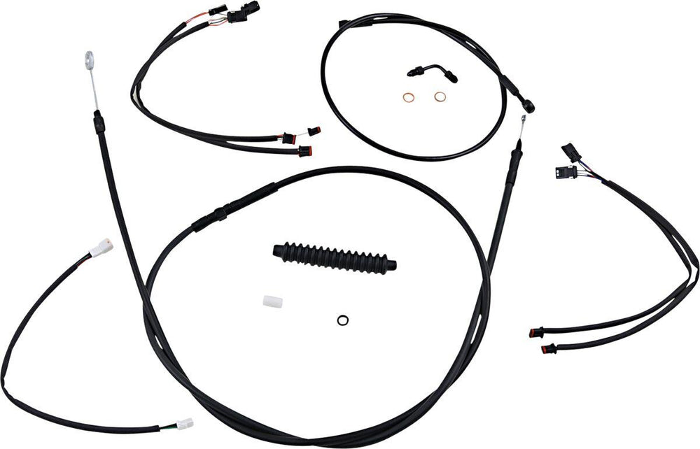 Magnum Shielding XR Handlebar Cable Install Kit For Harley Davidson FLDE 1750 2018-2020 38 - 43cm (15" - 17") - Black