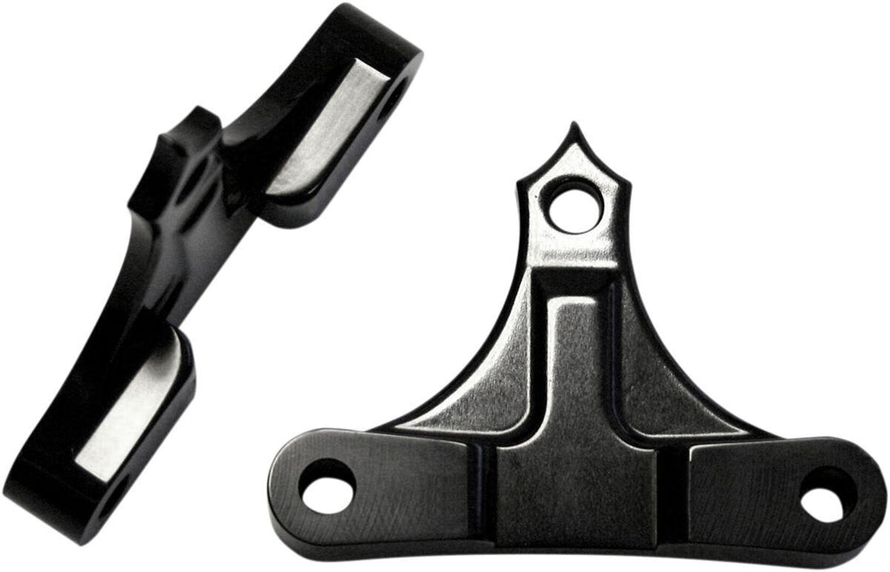 Accutronix Hot Bagger Leg Fender Spacers For Harley Davidson FLHR 1690 Front 5 8" - Black