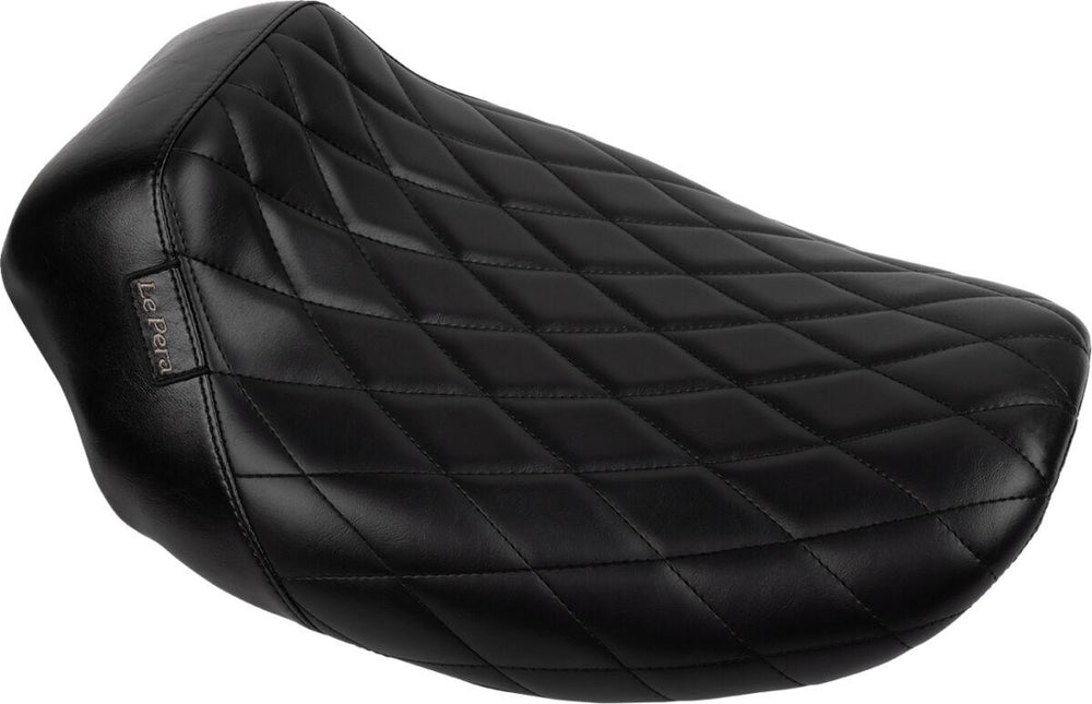 LE Pera Bare Bones Solo Seat For Harley Davidson FLHX 1750 ABS 2023 Diamond Stitch - Black