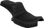 Drag Specialties Predator III Double Diamond Seat For Indian Challenger 108 ABS 2020-2025 - Black/Black