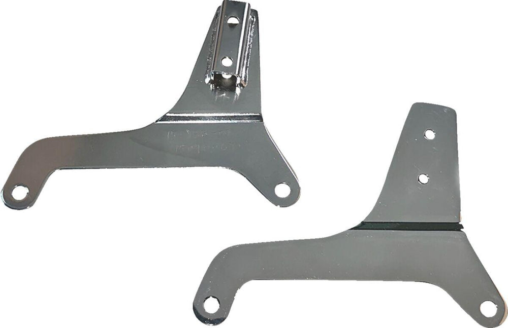 Drag Specialties Sissy Bar Side Plates For Harley Davidson FLSB 1750 2018-2024 - Chrome