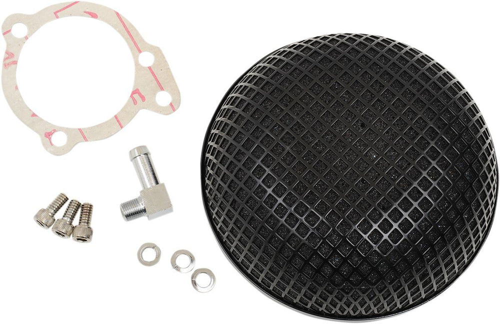 Drag Specialties "Bob" Retro-Style Air Cleaner Kit For Harley Davidson FLSTCI 1450 EFI 2001-2006 - Black