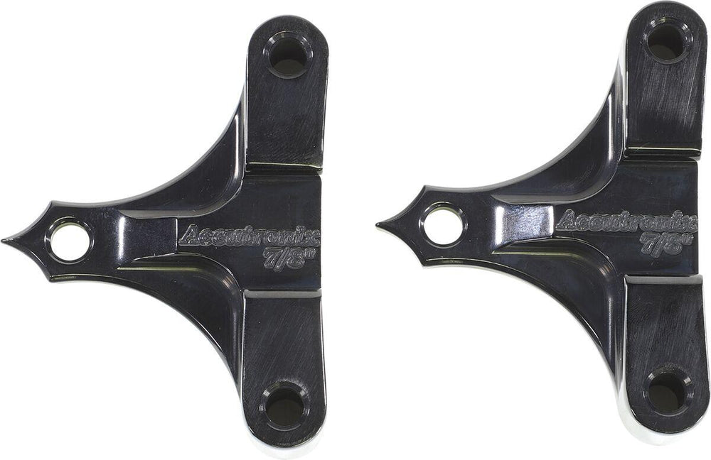 Accutronix Hot Bagger Leg Fender Spacers For Harley Davidson FLHR 1690 Front 7 8" - Black