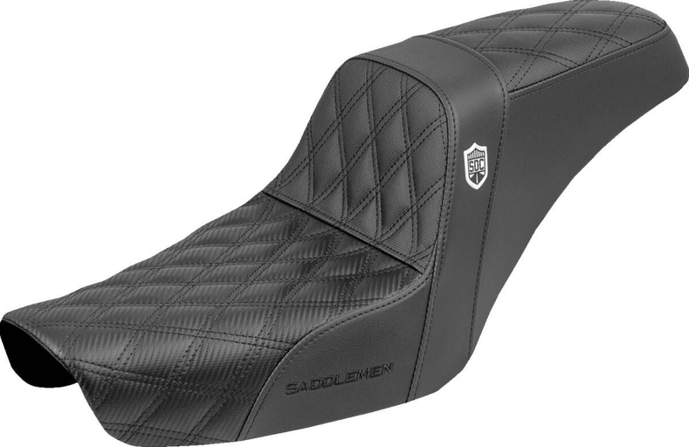 Saddlemen Step Up Lattice Stitch Seat For Harley Davidson FXD 1340 1996-1998 - Black
