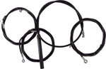 LA Choppers Complete Black Vinyl Braided Handlebar Cable/Brake Hose Kit For Harley Davidson FLHRXS 1868 ABS 2024 38 cm - 43 cm (15" - 17") - Black/Clear-Coated