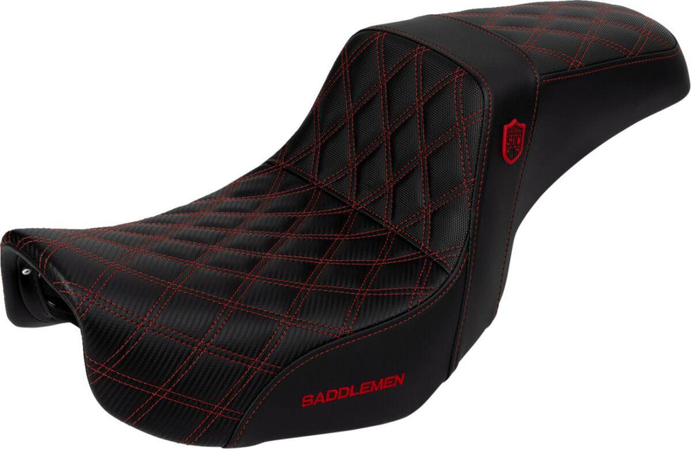 Saddlemen Pro Series SDC Performance Grip Seat For Harley Davidson FLD 1690 2012-2013 - Black/Red