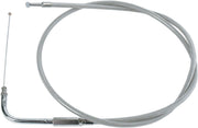 Drag Specialties Stainless Braided Throttle Cable For Harley Davidson FLHRSEI 1550 2002 108 cm (42-1 2") - Silver Unfinished