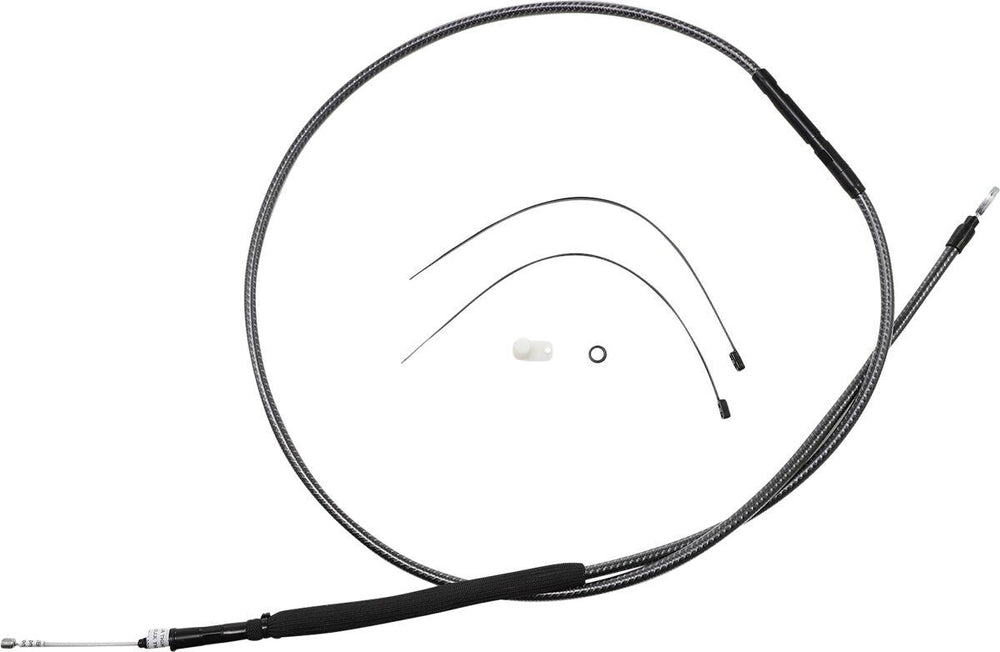 Magnum Shielding Polished KarbonFibr Clutch Cable For Harley Davidson FLHR 1584 2008 189.5 cm (74-11 16") - Carbon Fiber Silver