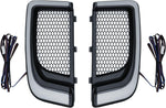 Kuryakyn Tracer LED Fairing Lower Grill Inserts For Harley Davidson FLHTCU 1690 2014 Black/Clear