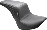 LE Pera Kickflip Upfront Seat For Harley Davidson FLSL 1750 ABS 2018-2021 Basketweave - Black
