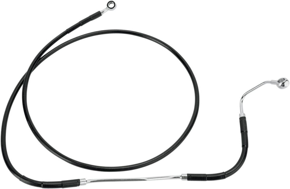 Drag Specialties Extended Length Vinyl Brake Hose Kit For Harley Davidson FLHR 1584 2009-2011 Front - Black