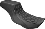 Mustang Double Diamond Squareback Seat For Harley Davidson FLHX 1923 2024-2026 - Black