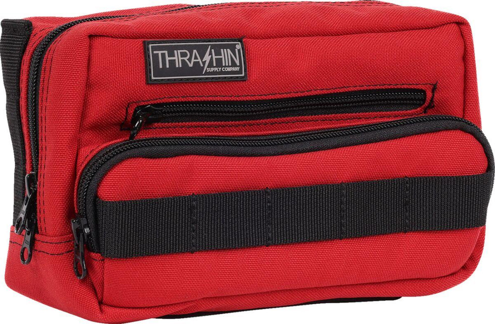 Thrashin Supply Co Handlebar Bag Plus Orange/Red - 12.5cm (5") x 22.9cm (9") x 10 cm (4")