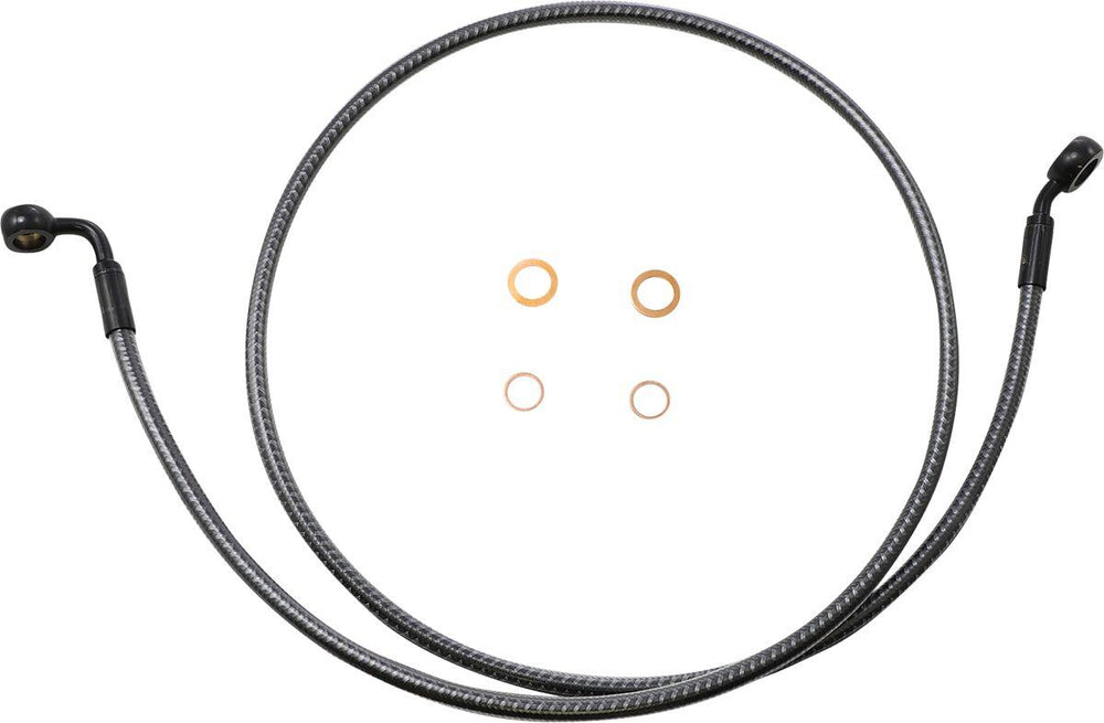 Magnum Shielding KarbonFibr EZ-Align Brake Hose For Harley Davidson FXDB 1584 2012-2013 127 cm (50") - Carbon Fiber KARBONFIBR Silver