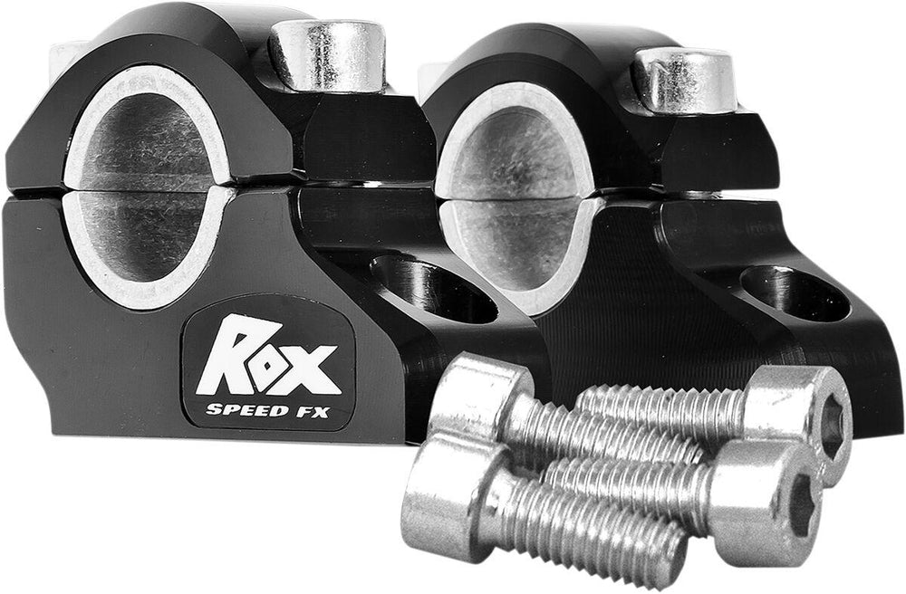 Rox Speed FX Pro-Offset Elite Block Handlebar Risers For Suzuki DL 650 2004-2010 25.4 mm (1")/31.8 mm (1-1/4") - Black