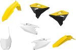 Polisport Plastics Kit For Suzuki RM 125 2001-2008 - Black/OEM/White/Yellow