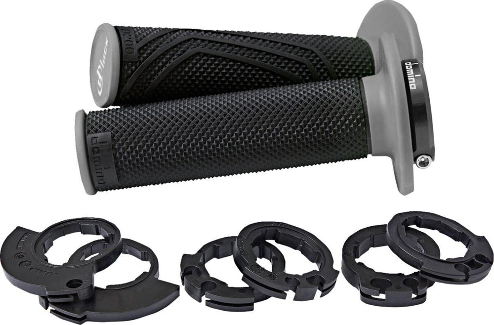 Domino D200 Lock-On Grips With All Cams - Black/Grey