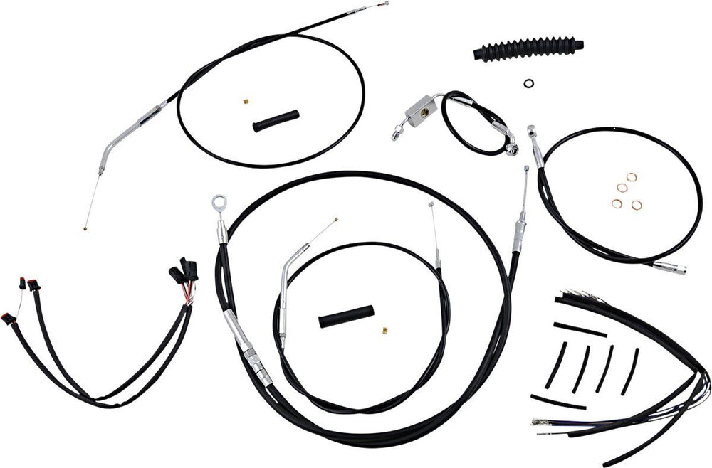 Magnum Shielding XR Handlebar Cable Install Kit For Harley Davidson XL 1200 C 35.5 - 40.5cm (14" - 16") - Black Chrome