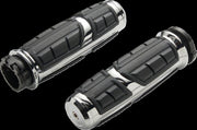 Ciro Chicane Grips For Harley Davidson FLD 1690 2012-2013 - Silver