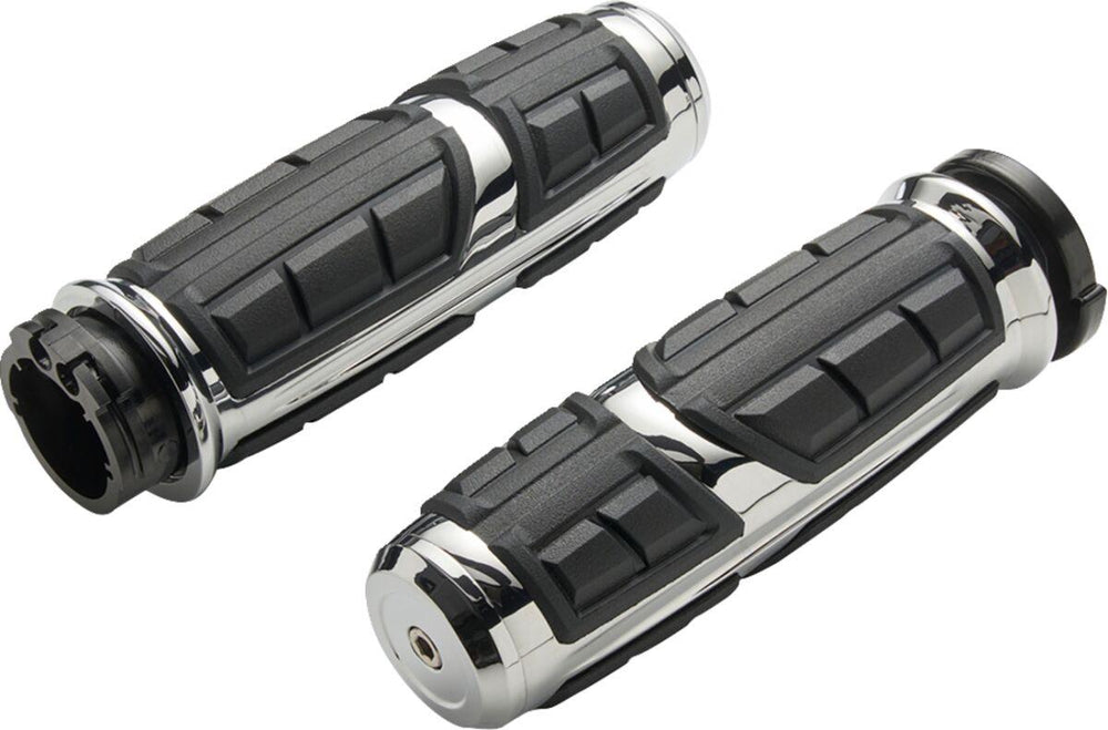 Ciro Chicane Grips For Harley Davidson FLHLT 1923 ABS 2026 - Silver