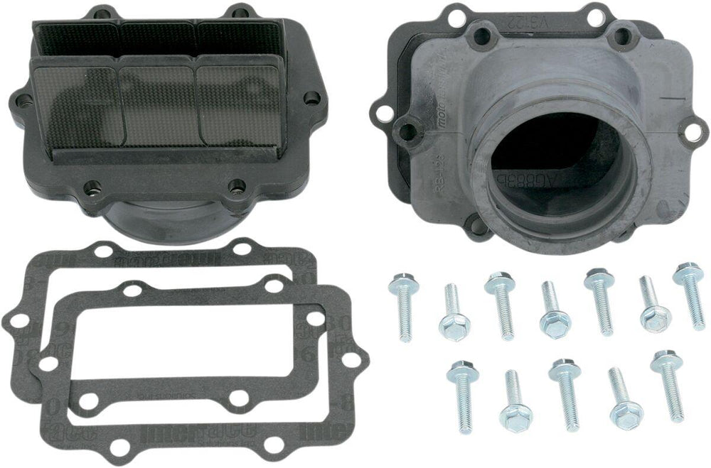 Moto Tassinari V-Force 3 Reed Valve Set with Intake Boot For Ski-Doo Expedition 600 SDI 2005-2006 - Black