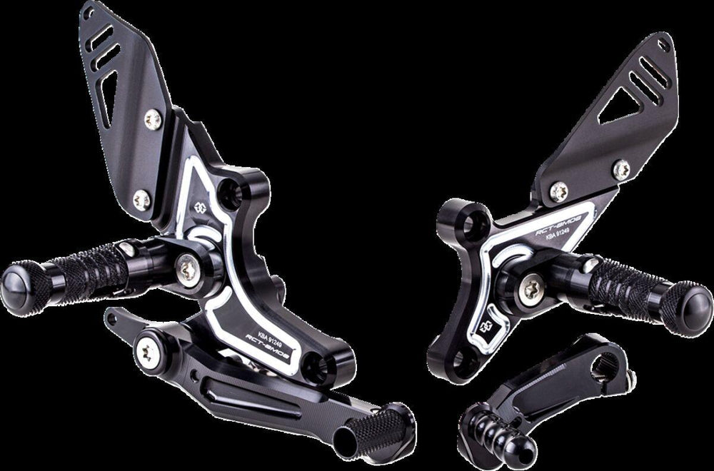 Gilles Adjustable Rearset For BMW R Nine T ABS 2016-2023 - Black/Silver