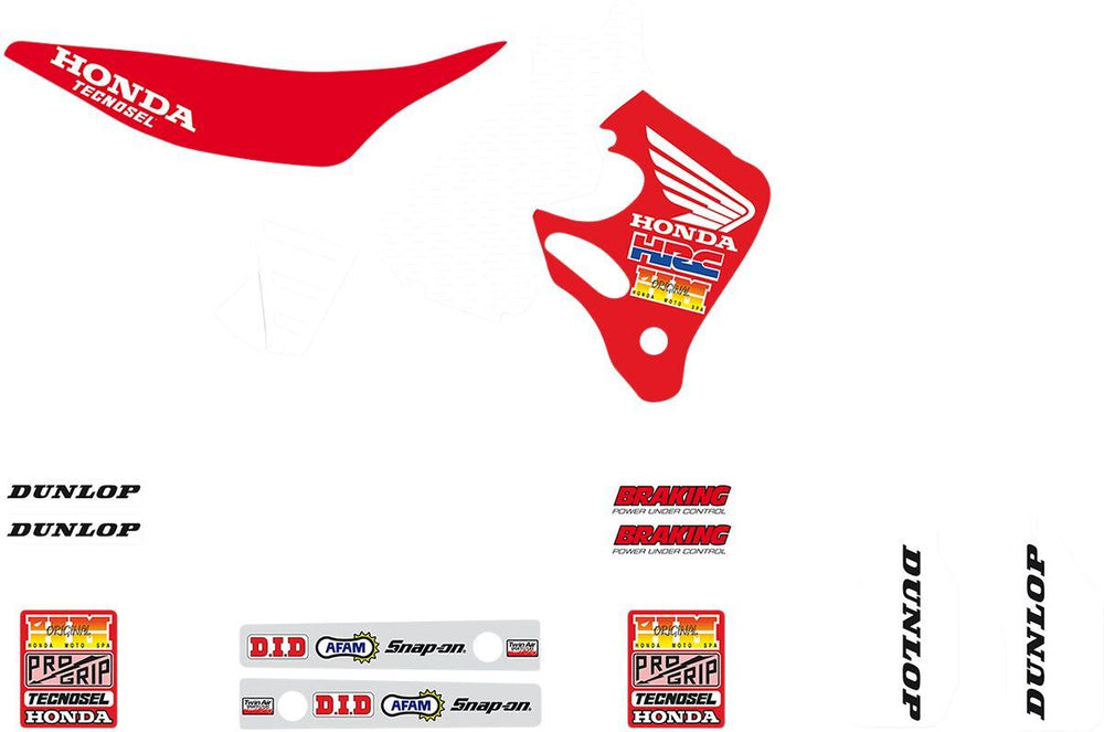 Tecnosel Graphics Kit For Honda CR125 1993-1994 - Multi/Red/White