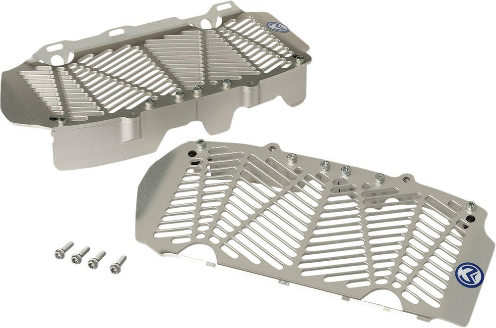 Moose Racing Billet Radiator Guards For Gas Gas EC 250 2021-2025 - Silver