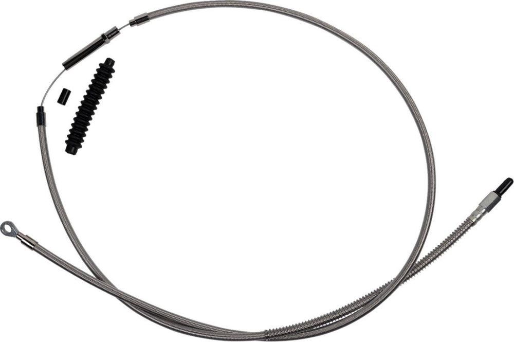 Barnett Stainless Steel Clutch Cable For Harley Davidson FLFB 1750 2018-2020 +20.3 cm (8") - Silver