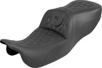 Saddlemen Roadsofa Seat For Harley Davidson FLRT 1690 2015-2016 Carbon Fiber Weave/Lattice Stitched - Black