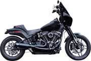 S&S Cycle 2 Into 1 Qualifier Exhaust System For Harley Davidson FLDE 1750 2018-2020 - Guardian Black