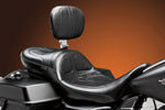 LE Pera Maverick Daddy Long Legs Seat With Backrest For Harley Davidson FLHR 1584 2008-2011 Stitched - Black