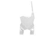 UFO Front Number Board With Extension For Kawasaki KX250 2021-2026 - White