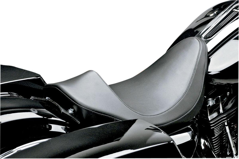 LE Pera Villain Solo Seat For Harley Davidson FLHR 1584 2008-2011 Smooth - Black