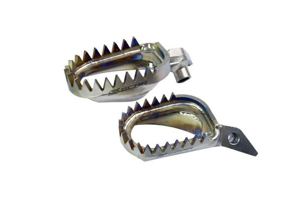 Scar Titanium Foot Pegs For Ducati Desmo 450 EDS 2026 - Silver