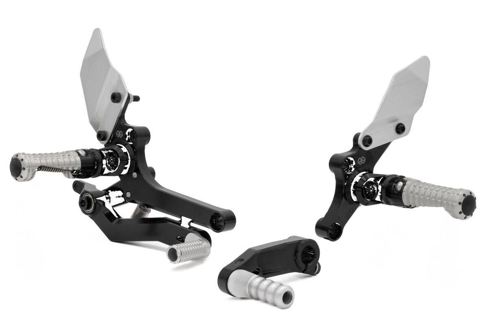Gilles Adjustable Rearset RCT10GT For BMW R 12 Nine T ABS 2024-2026 Rear Left and Right - Black/Silver
