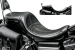 LE Pera Maverick Daddy Long Legs Seat For Harley Davidson FLD 1690 2012-2013 Stitched - Black