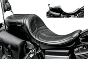 LE Pera Maverick Daddy Long Legs Seat For Harley Davidson FLD 1690 2012-2013 Stitched - Black