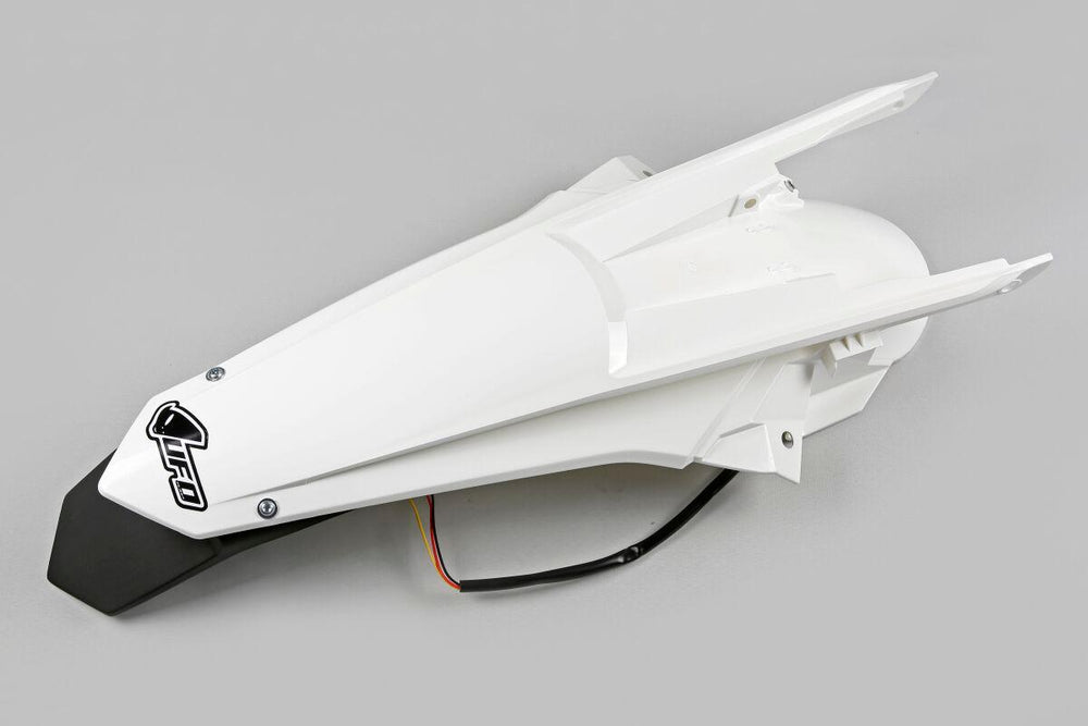 UFO Rear Fender With Light For KTM EXC250 2017 - Black/White
