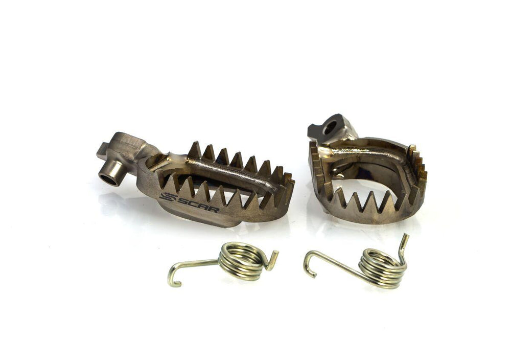 Scar Anti Mud Foot Pegs For Yamaha WRF250 2025-2026 - Titanium