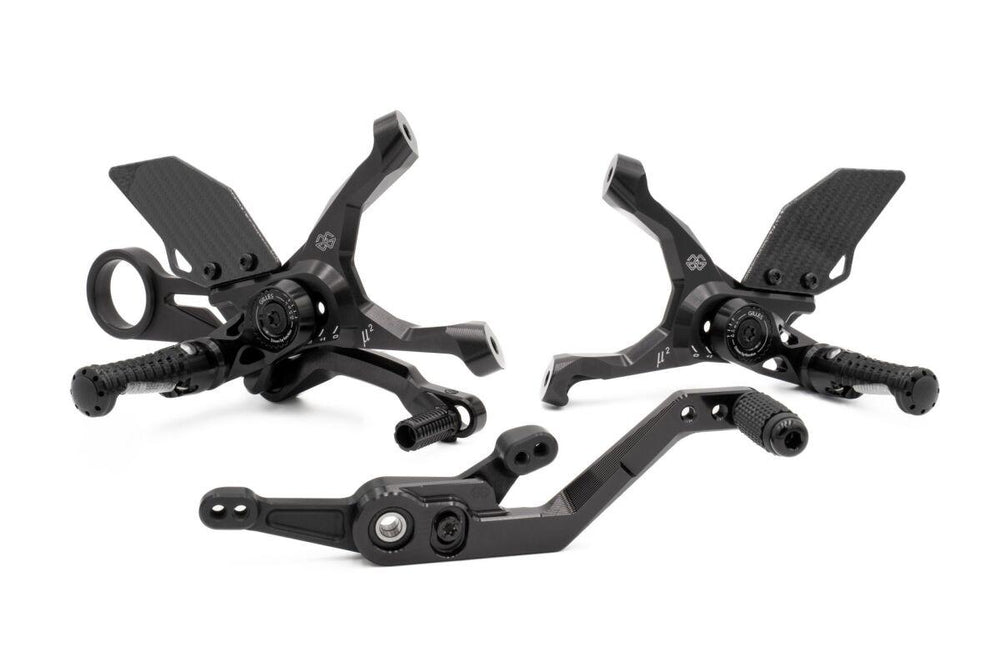 Gilles MUE2 Rearset For BMW M 1000 RR ABS 2021-2026 Left and Right - Black