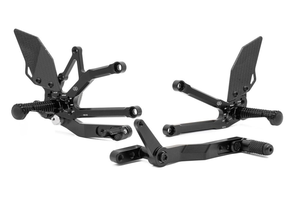 Gilles FXR Rearset For Triumph Daytona 660 ABS 2024-2026 Left and Right - Black