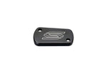 Scar Rear Brake Reservoir Cover For Kawasaki KFX450R 2x4 Rear - Black