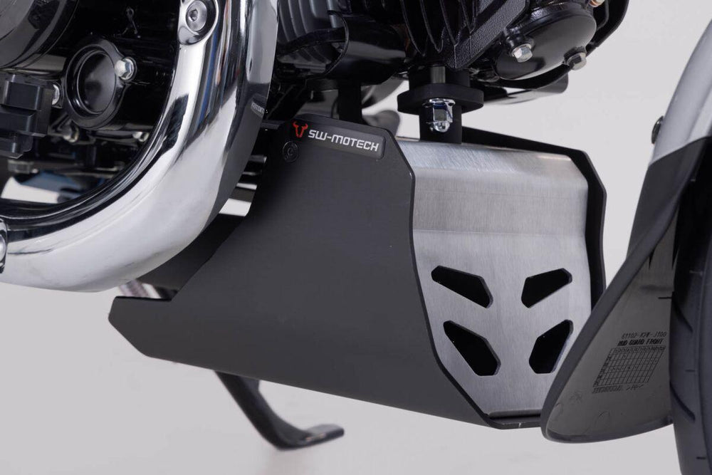SW Motech Engine Guard For Honda ST 125 2023-2024 - Black Brushed Powder-Silver